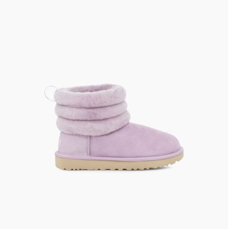 UGG Classic Mini Fluff Quilted Light Pink Boots for Women (SYZE37598)